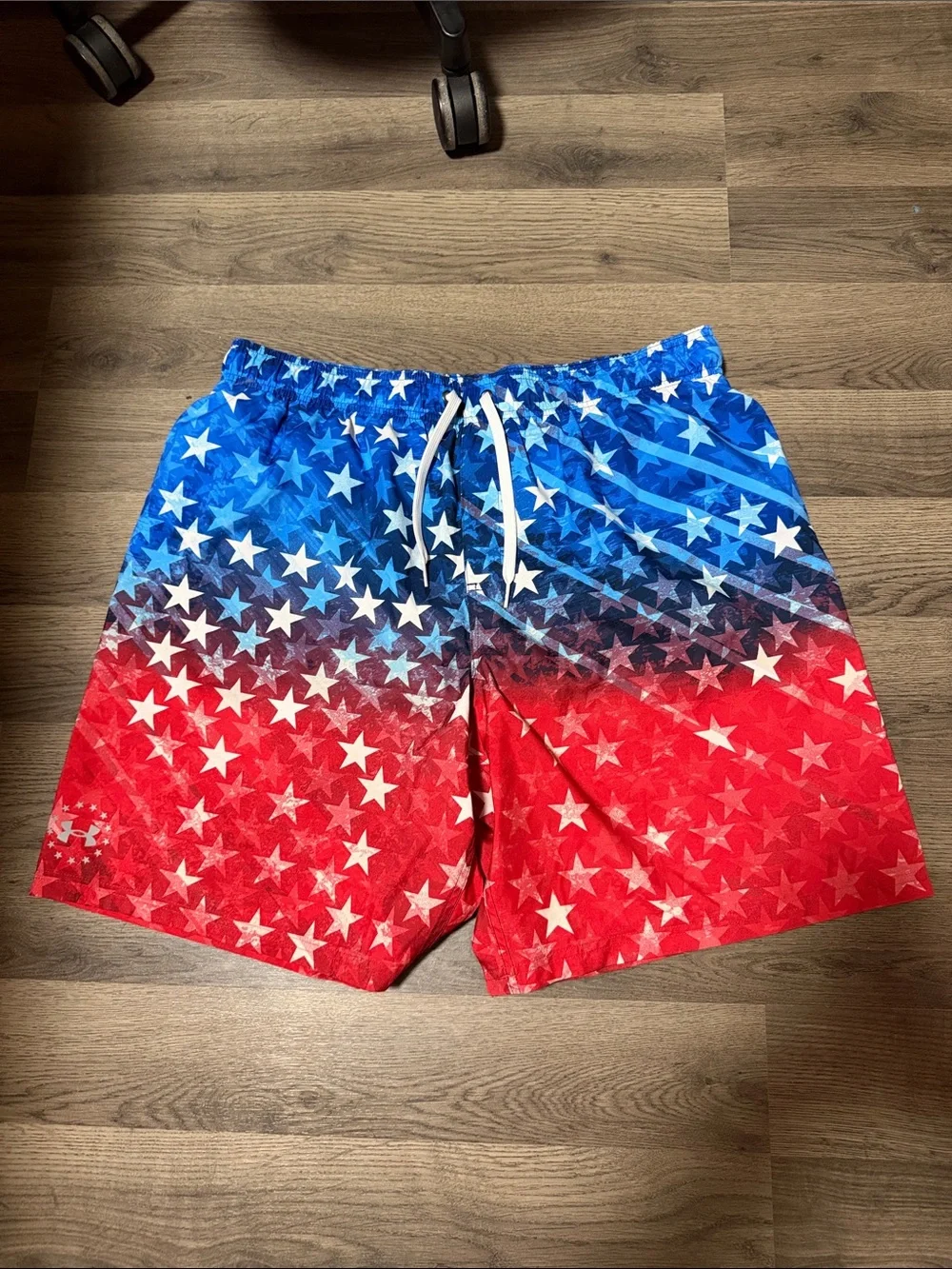 Under Armour Red & Blue Star Print Athletic Shorts
